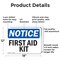 Signmission First Aid Kit, 18 in W x Rectangle, Aluminum OS-2PACK-NS-A-1218-L-12746 - alternate 6